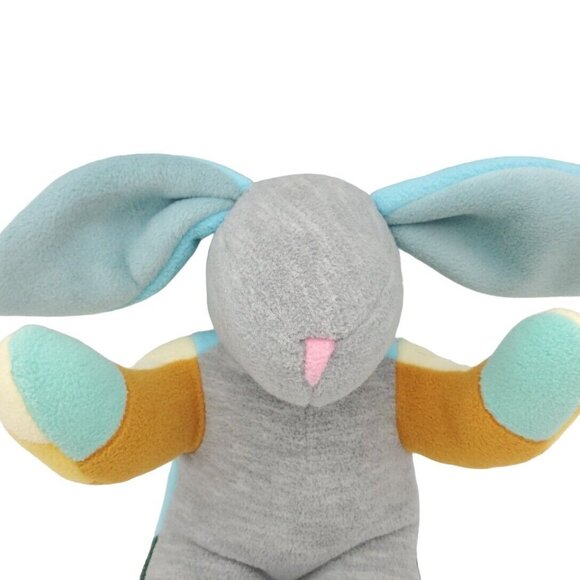 Brother Flax Bunny Rabbit Plush Stuffed Animal Blue Gray Simplistic Toddler 14"‎ - Picture 2 of 5